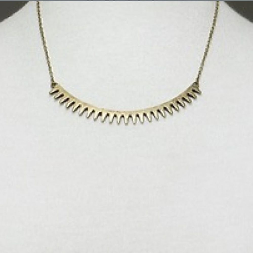 Tiny Teeth Necklace - Antique gold